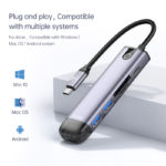 Mcdodo 100w 6 In 1 USB C Hub With PD USB3.0 HDMI SD TF Card Slot Type C hub With Led