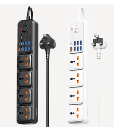 MOXOM 12 IN 1 UK Power Strip 12in1-- 4 AC Plug + USB x6 + QC3 0 x1 + PD30W USB-C x1