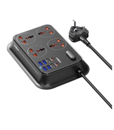 Moxom 2500W 12 in 1 PD Power Strip (2PD20w & 2 USB-C & 4 Socket & 4 USB-A)