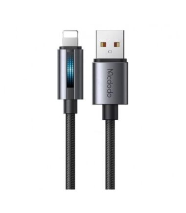 Mcdodo USB-A to Lightning Cable With Breathing Light 3A Fast Charging Nylon Braided Cable (1.2m)