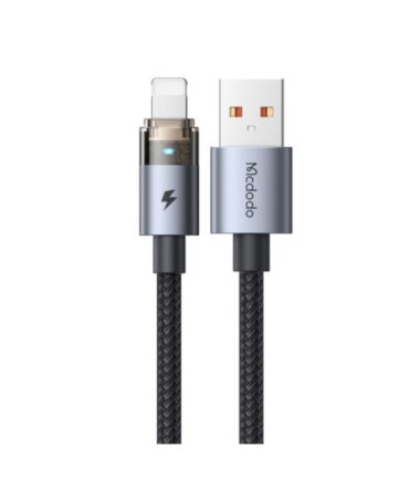 Mcdodo 3A Fast Charging Lightning Transparent Cable With Light (1.2m)